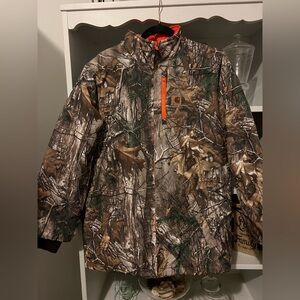 Boys Carhartt Camo Jacket with Orange Lining